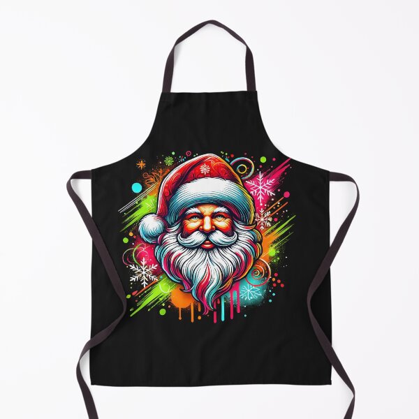 Item preview, Festive Santa Art with Colorful Snowflakes Christmas Vibes designed and sold by Nalin-Design.