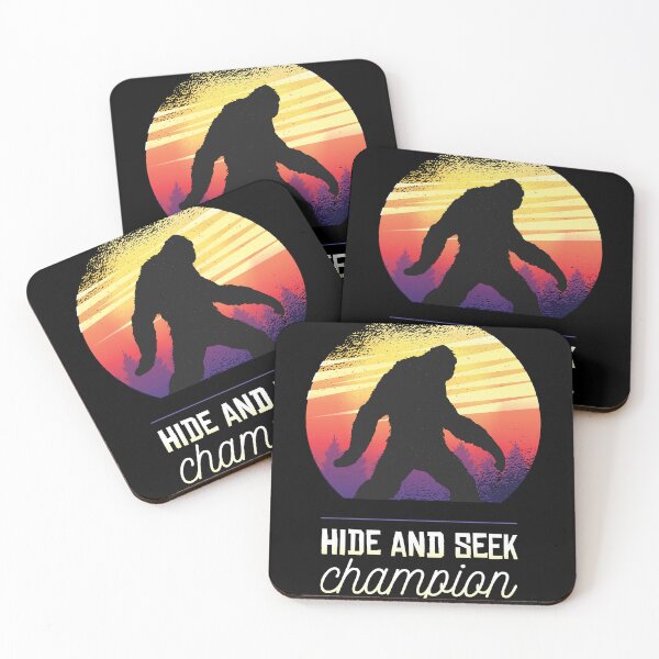 Item preview, Hide and Seek Champion | Bigfoot Silhouette with Vintage Sunset designed and sold by TurtleDojo.