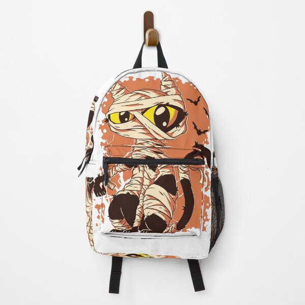 Item preview, Mummified Cat | Halloween Cartoon with Bats designed and sold by TurtleDojo.