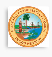 Great Seal of Florida, 1900-1985 Canvas Print