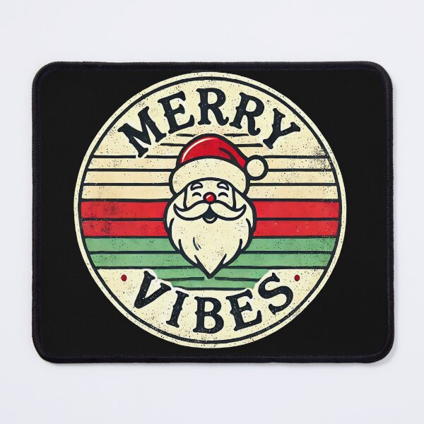 Item preview, Vintage Santa Merry Vibes with Retro Christmas Colors designed and sold by Nalin-Design.