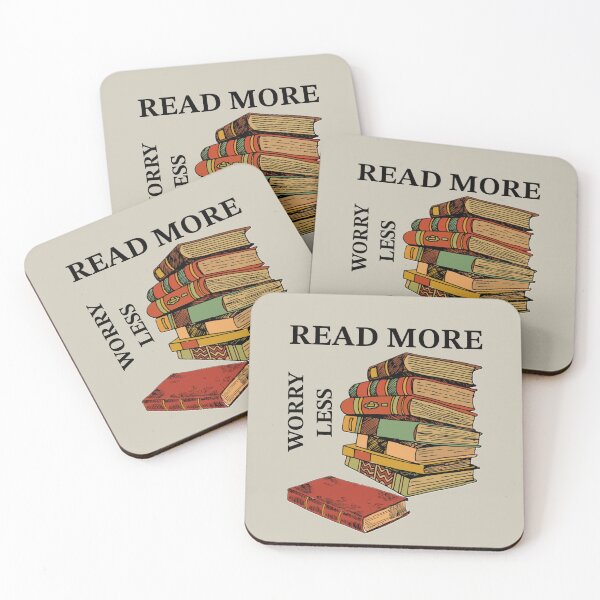 Item preview, Read More, Worry Less – Motivational Book Lovers Design designed and sold by CreationbyNiki.