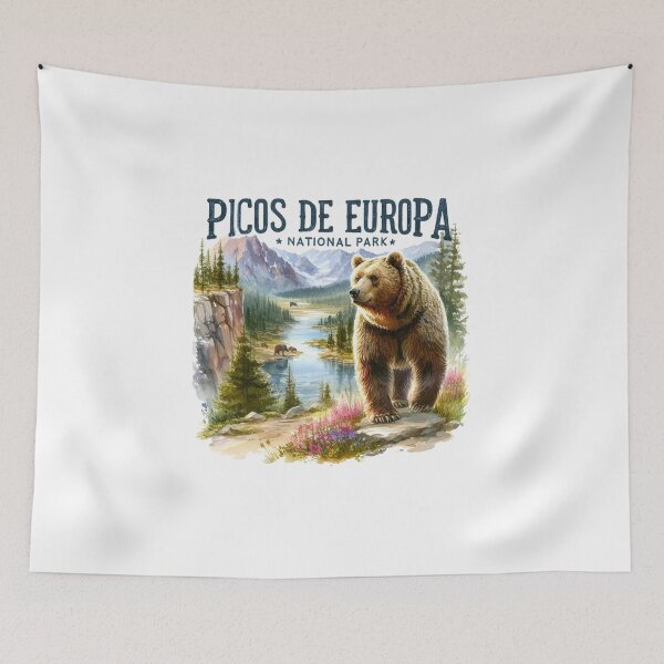 Item preview, Picos De Europa National Park Grizzly Bears Vintage Travel designed and sold by ryanapples2.
