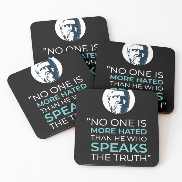Item preview, Plato Portrait Bust | 'No One Is More Hated Than He Who Speaks the Truth' Quote designed and sold by TurtleDojo.