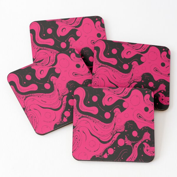 Item preview, Cerise Jell-o, Vector abstract pattern, Cerise and Black designed and sold by I-Desire.