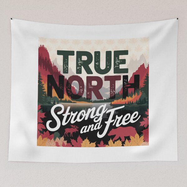 Item preview, True North, Strong and Free designed and sold by Praveens Apparels.