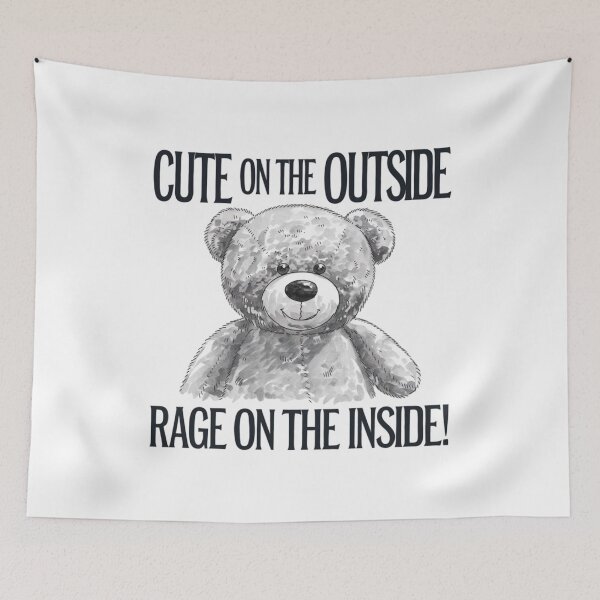 Item preview, Cute, Rage, Bear, Teddy, funnyfits70, Humor, Funny,  designed and sold by FunnyFits70.