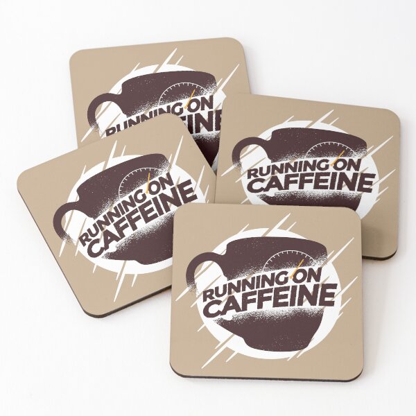 Item preview, Running on Caffeine | Coffee Cup with Clock Background designed and sold by TurtleDojo.