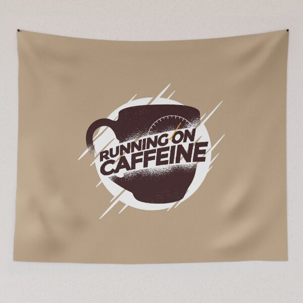 Item preview, Running on Caffeine | Coffee Cup with Clock Background designed and sold by TurtleDojo.