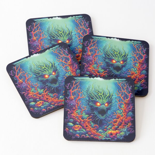 Item preview, The Curse of Marjan - Twisted Coral Reef Halloween Scene designed and sold by EcoArtShop.