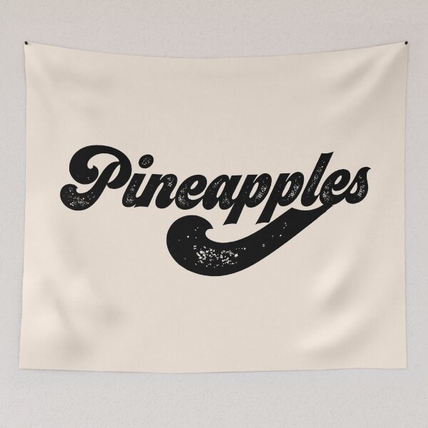 Item preview, Pineapples - Funny Tropical Fruit Typography designed and sold by kcaandwu.