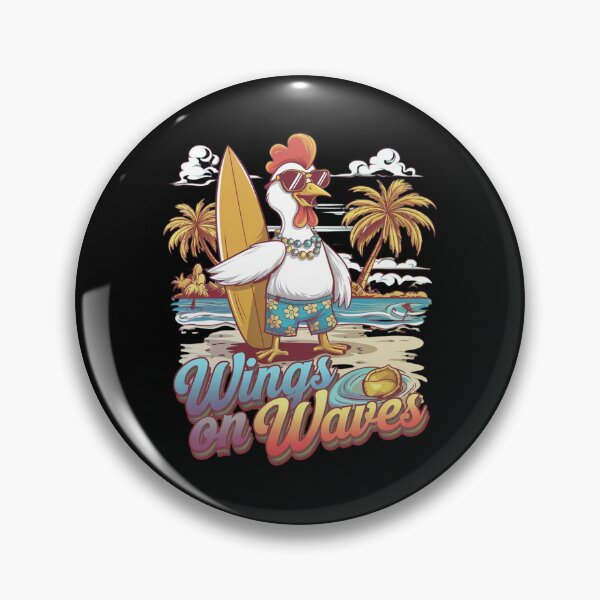 Item preview, Chicken surfing - Chicken surf - Wings on waves designed and sold by JansenGS.