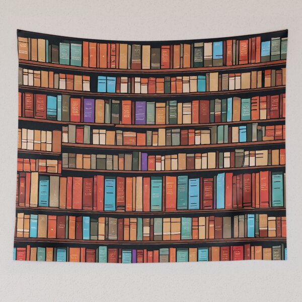 Item preview, Seamless Bookshelf Pattern 4 designed and sold by Tom-Johnson.