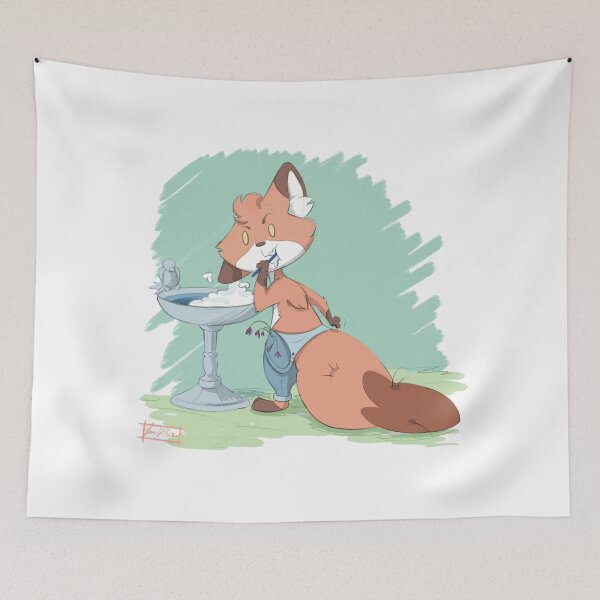 Item preview, Foxy brushing its teeth designed and sold by RyukiArtbook.