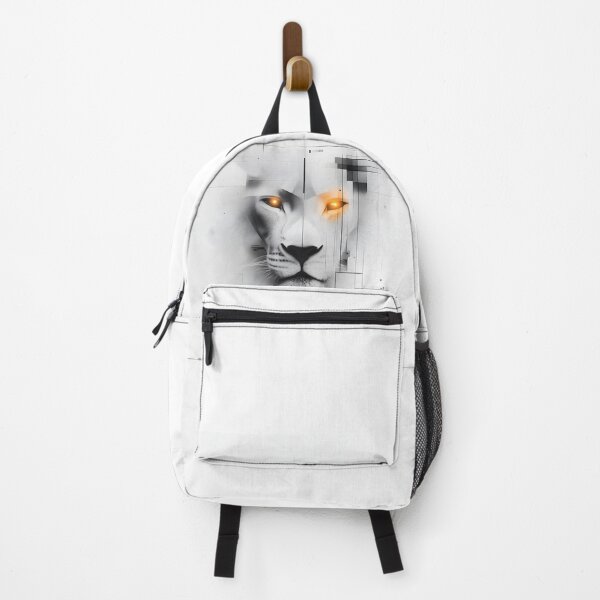 Item preview, White Lion Face with Geometric Lines designed and sold by Soul-Sparks.