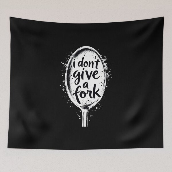 Item preview, Funny I Don't Give a Fork Spoon T-Shirt, Quirky Graphic Tee, Unique Sarcastic Shirt, Comical Spoon Fork Pun, Trendy Statement Top designed and sold by Zeng-Graphics.