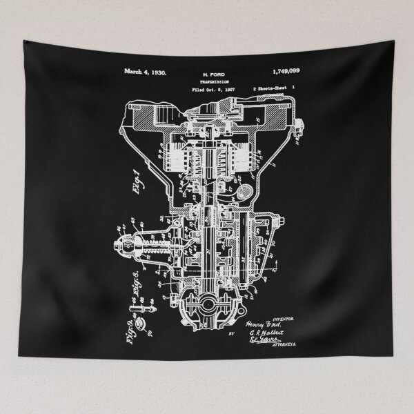 Item preview, Henry Ford Transmission Patent  White designed and sold by Luve Store.