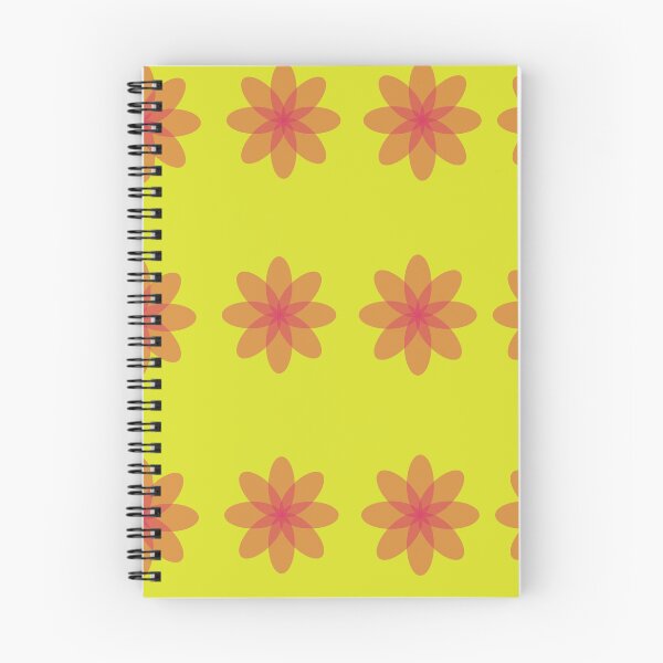 Item preview, A floral pattern with crimson shaded flowers on a mustard background  designed and sold by KanvasGifts.