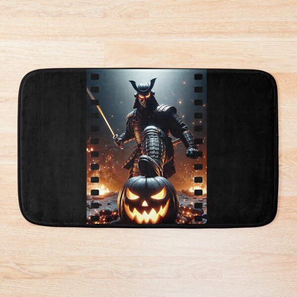 Item preview, Dark Samurai Holding Pumpkin Under Arm Halloween Art designed and sold by Hungry-Murphy.