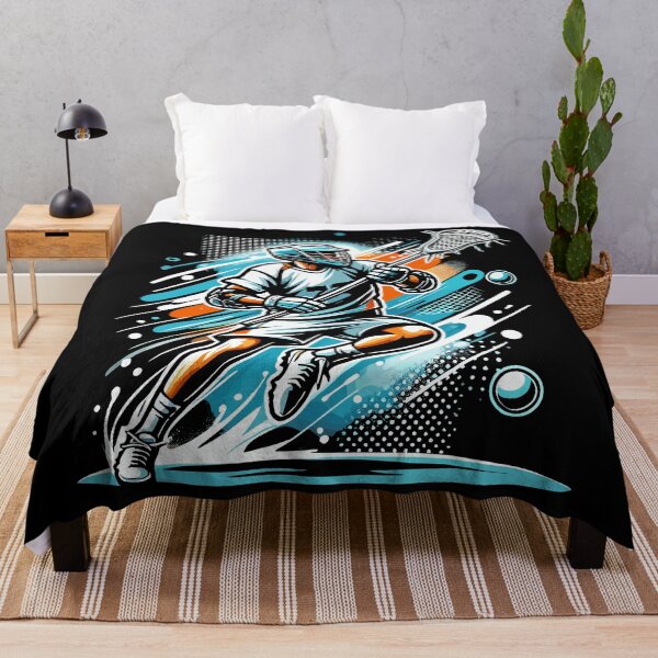 Item preview, Bold Lacrosse Action Art with Vibrant Colors designed and sold by ThreadQuirk.