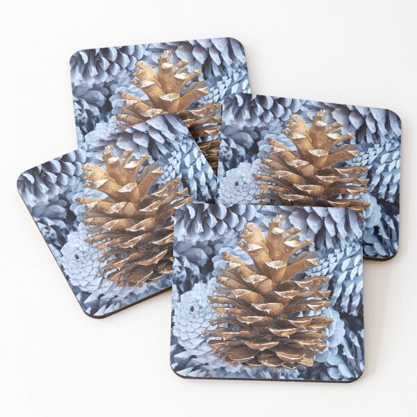 Item preview, Gold pinecone on white designed and sold by Cottageshop.