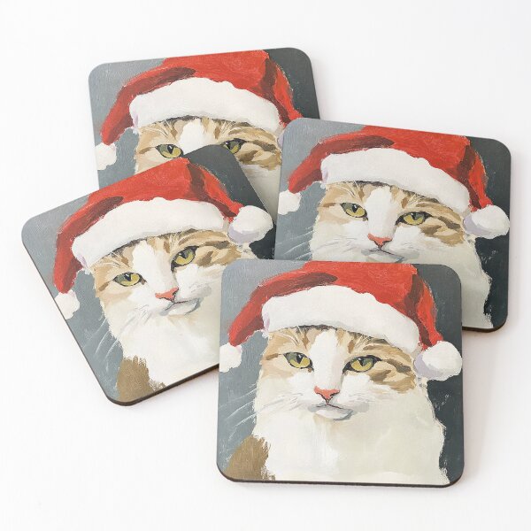 Item preview, Cat Christmas Santa Claus Holidays X-Mas Christmas Present Merry Christmas designed and sold by ArtHouseNiklas.