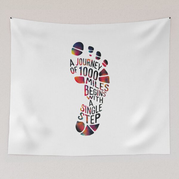 Item preview, Best Entrepreneur Quotes - A Journey Of 1000 miles Begins With A Single Step designed and sold by pinkycherry.