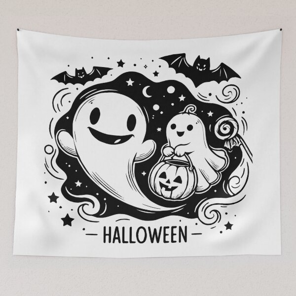 Item preview, Joyful Halloween Cute Ghost designed and sold by Thai Vibe Studio.