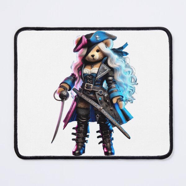 Item preview, Cyberpunk pirate dressed in black leather designed and sold by Osintown.