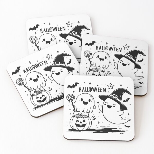 Item preview, Halloween Cute Spirits Smiling designed and sold by Thai Vibe Studio.