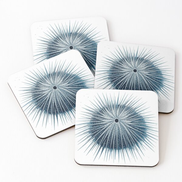Item preview, Blue watercolor sea urchin designed and sold by GabrielWest.