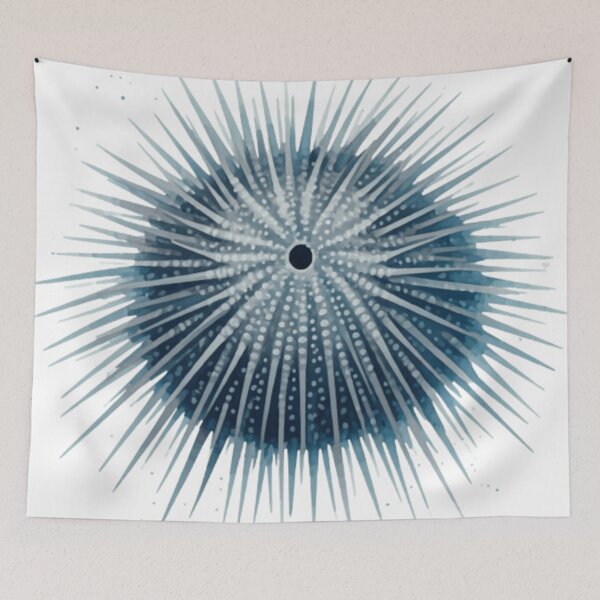 Item preview, Blue watercolor sea urchin designed and sold by GabrielWest.