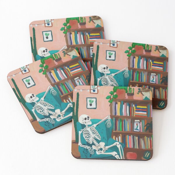 Item preview, A laid-back skeleton dude is chilling in a chair.  designed and sold by SaraSumi.