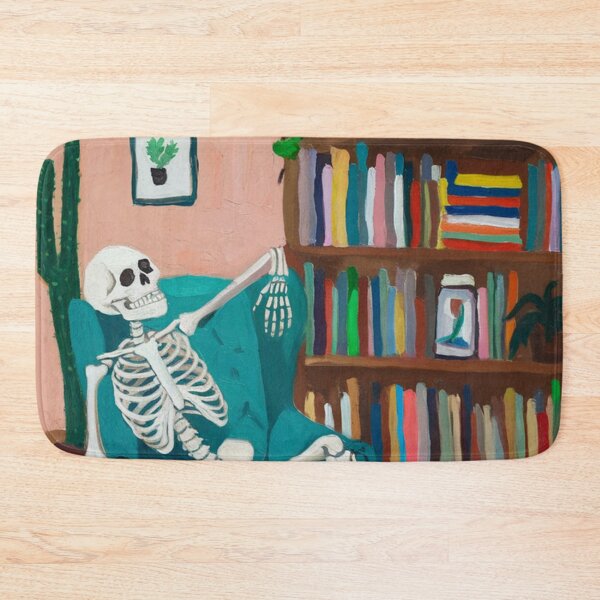 Item preview, A laid-back skeleton dude is chilling in a chair.  designed and sold by SaraSumi.