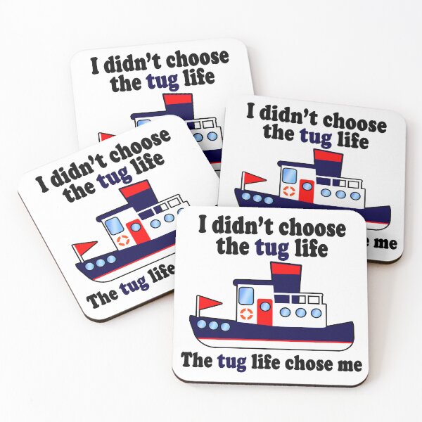 Item preview, Tug Life (Blue) designed and sold by HelpfulMonsters.
