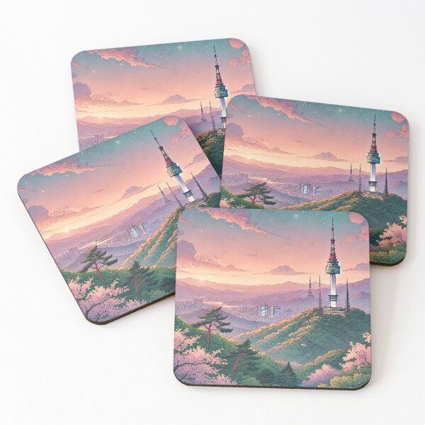 Item preview, N Seoul Tower Illustration designed and sold by unrealartwork.