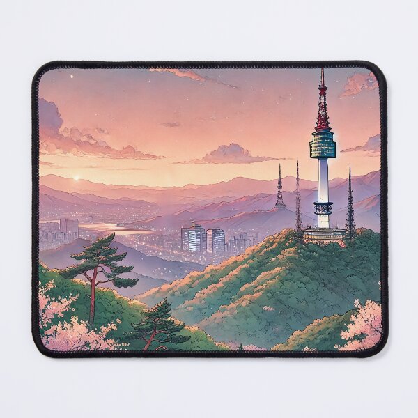 Item preview, N Seoul Tower Illustration designed and sold by unrealartwork.