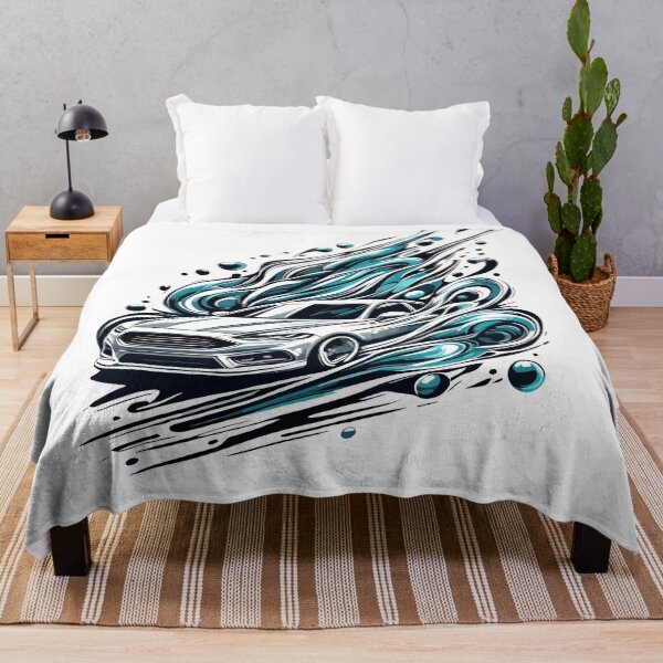 Item preview, Modern Sports Car in Dynamic Swirling Art designed and sold by ThreadQuirk.