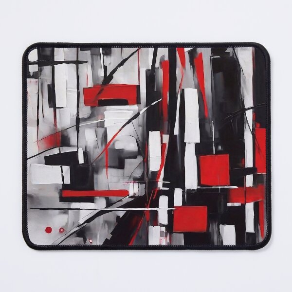 Item preview, Abstract black and white and red designed and sold by M-Y-A-R-T-.