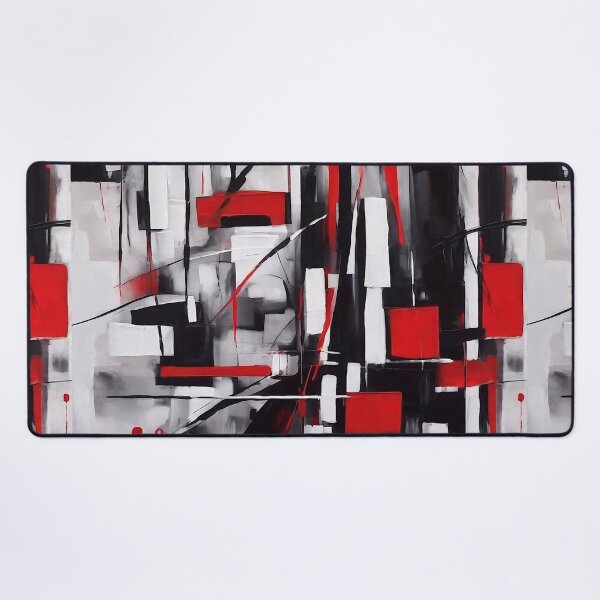 Item preview, Abstract black and white and red designed and sold by m-y-A-I-A-R-T-.