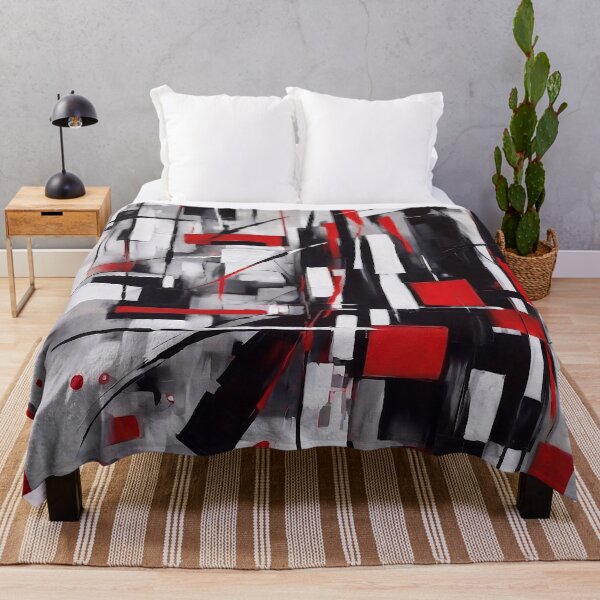 Item preview, Abstract black and white and red designed and sold by M-Y-A-R-T-.