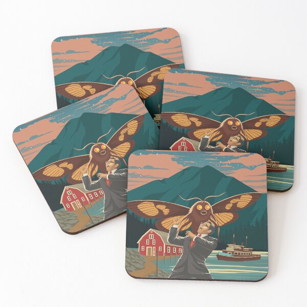 Item preview, Mothman Cryptid Travel Monster Poster Art designed and sold by Stadify.