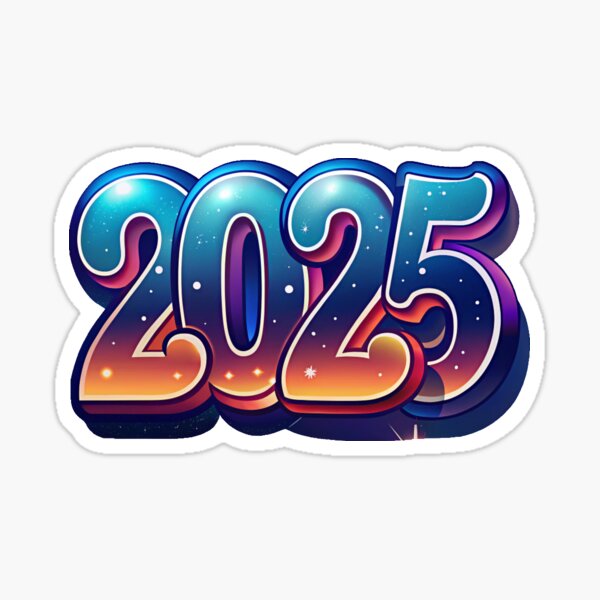 Item preview, 2025 Happy New Year Sticker designed and sold by TroveVault.