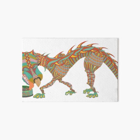 Item preview, Mine - Drawing of a fantasy animal with a food bowl designed and sold by Tusnelde.