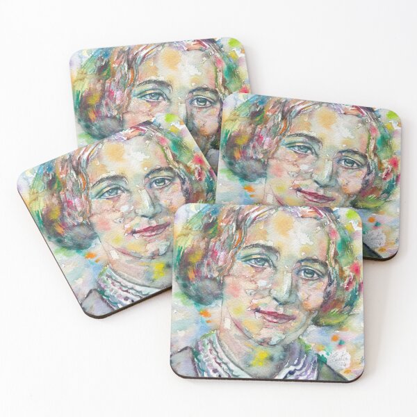 Item preview, GEORGE ELIOT watercolor portrait designed and sold by lautir.