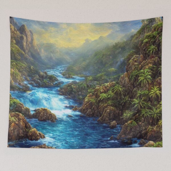 Item preview, Rapid river in the rainforest designed and sold by M-Y-A-R-T-.