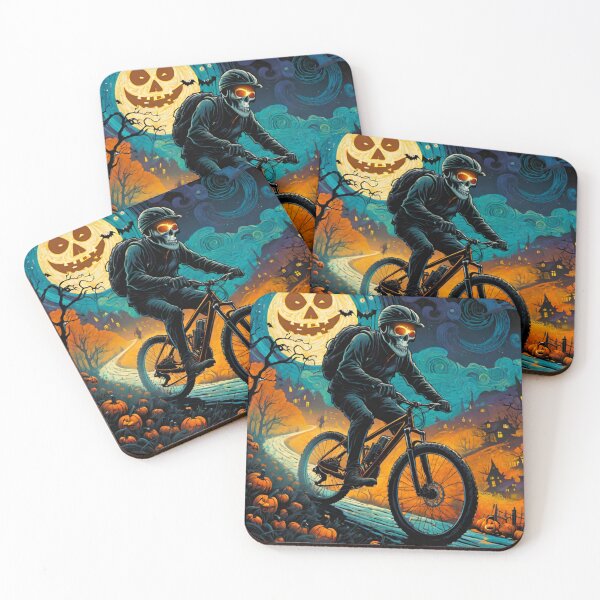 Item preview, Halloween Night MTB Shred: Spooky Trails designed and sold by GrizzlyCollective.