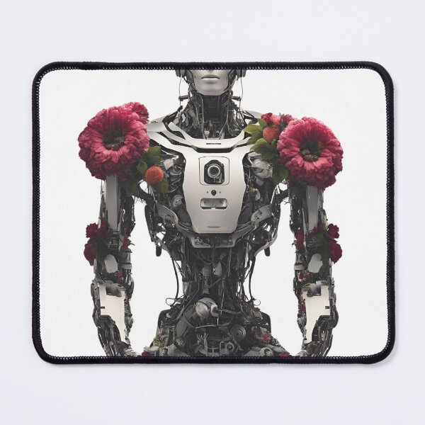 Item preview,  Robot Humanoid  Futuristic Android Peaceful  Beautiful Flowers  designed and sold by KolorellaS.
