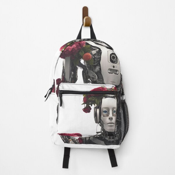 Item preview,  Robot Humanoid  Futuristic Android Peaceful  Beautiful Flowers  designed and sold by KolorellaS.