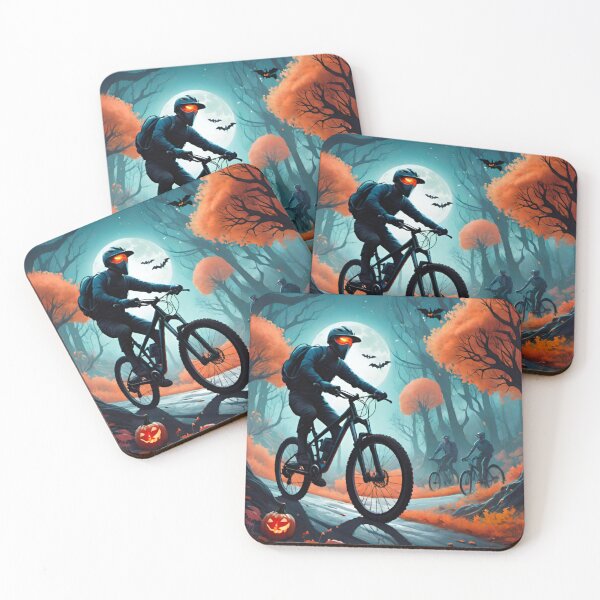 Item preview, MTB Shredding Under the Halloween Moon designed and sold by GrizzlyCollective.